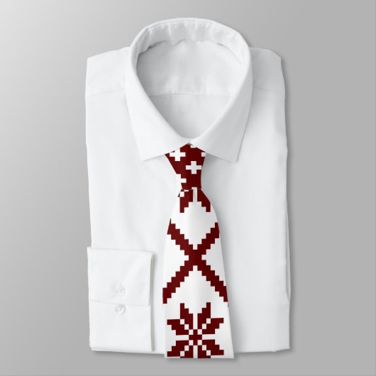 Cravate Lielvarde Belt Motif Symboles Nordique Star (Attaché)