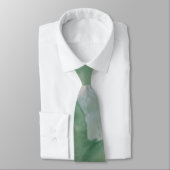Cravate Lien Abstrait - Tourbillon Vert Doux (Attaché)