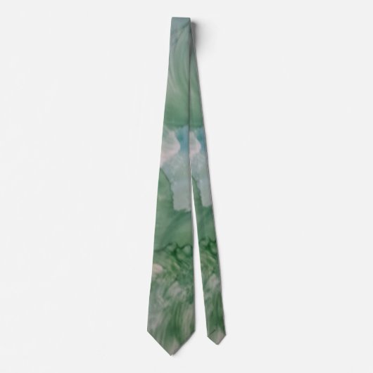 Cravate Lien Abstrait - Tourbillon Vert Doux (Devant)