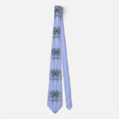 Cravate Lien avec lignes Design en bleu (Devant)