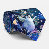 Cravate Lien de cou de flocon de neige de pingouin (Roulé)