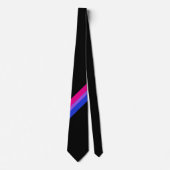 Cravate Lien diagonal de fierté bisexuelle : Audacieux et (Devant)