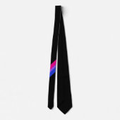 Cravate Lien diagonal de fierté bisexuelle : Audacieux et (Dos)