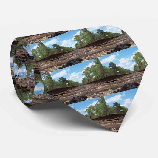 Cravate Lien orienté de chemin de fer (Roulé)