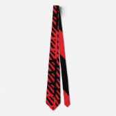 Cravate Lien rouge et noir avec conception abstraite (Devant)