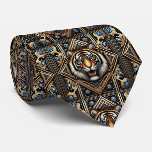 Cravate Lien Tigre Féroce Mode Masculine pour Hommes