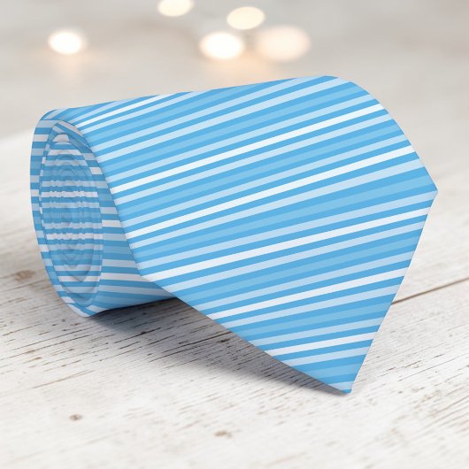 Cravate Light Blue Color Stripes Necktie