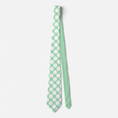 Cravate Light Green Jumbo Polka Dots Custom Necktie (Devant)