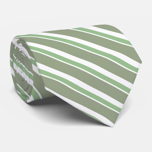 Cravate Light Green Stripes (Roulé)