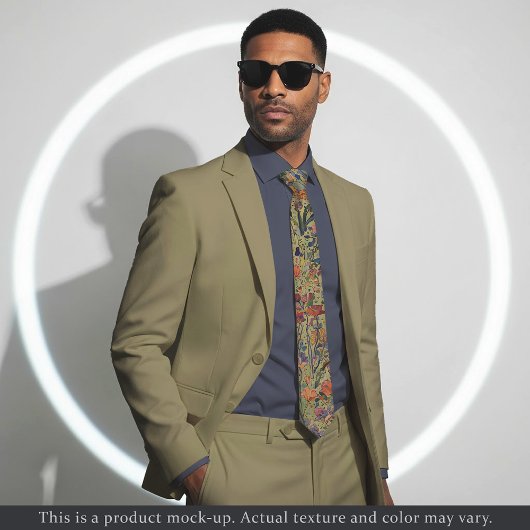 Cravate Light Impressionist Floral Necktie