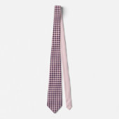 Cravate Light pink and navy blue houndstooth  (Devant)