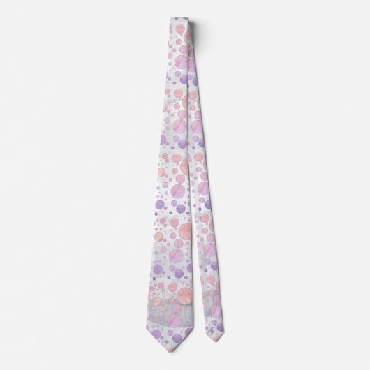 Cravate Light Pink Polka Dot Pattern (Devant)