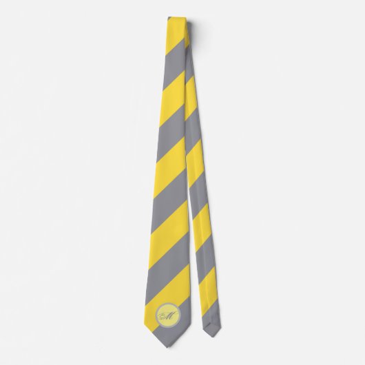 Cravate Light Yellow and Soft Gray Customize (Devant)