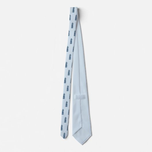 Cravate Lighthouse Painting Coastal Beach Pattern (Dos)