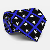 Cravate Ligne Bleue fine, mode drapeau moderne, Amérique (Roulé)