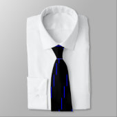 Cravate Ligne Bleue Mince Symbolique verticale (Attaché)