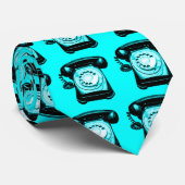 Cravate Ligne d'assistance téléphonique - Cyan (Roulé)