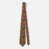 CRAVATE LIGNE FLORALE/CASCADE DE DAYLILI COULEUR ROSE FONC (Devant)