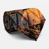 Cravate Ligne rouge mince et flammes (Roulé)