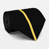 Cravate Ligne verticale mince centrée par moutarde sur le (Roulé)
