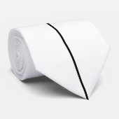 Cravate Ligne verticale noire mince 3 (Roulé)