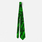 Cravate Lignes Abstraites - 02 - Vert #00CC00 (Dos)
