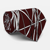 Cravate Lignes Abstraites - 03 - Brown foncé (Roulé)