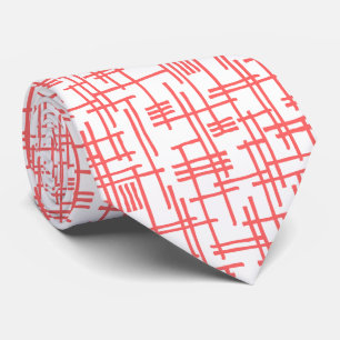 Cravate Lignes Abstraites 120923 - Rose tropicale