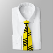 Cravate Lignes Art Déco Jaune  (Attaché)