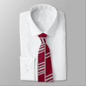 Cravate Lignes Art Déco - Maroon (Attaché)