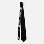 Cravate Lignes Art Déco Noir (Dos)