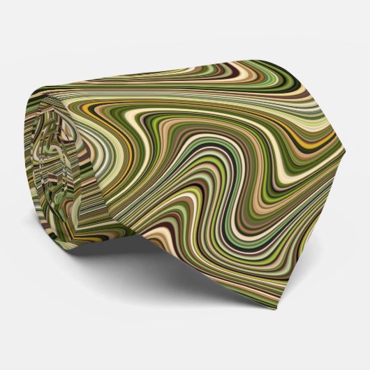 Cravate Lignes courbes multicolores cool (Roulé)