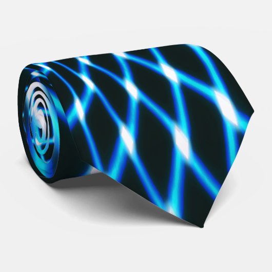 Cravate Lignes croisées courbes formant un cercle profond (Roulé)