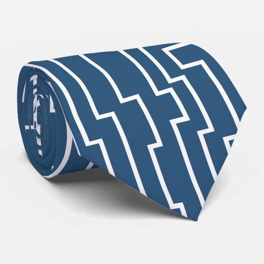 Cravate Lignes de circuit blanc (Roulé)