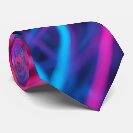 Cravate Lignes de néon (Roulé)