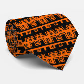 Cravate Lignes décoratives - Orange (FF6600) (Roulé)