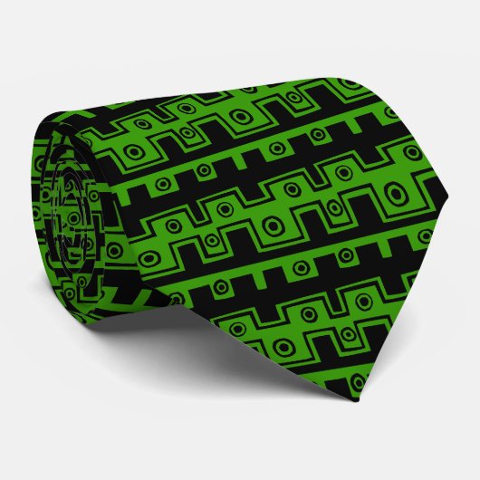 Cravate Lignes décoratives - Vert (339900) (Roulé)