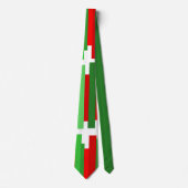Cravate Lignes découpées - Rouge et vert (Devant)