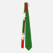Cravate Lignes découpées - Rouge et vert (Dos)