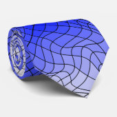 Cravate Lignes filaires de distorsion.C01.GBluex4.Black (Roulé)