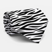 Cravate Lignes ondulées noires (Roulé)