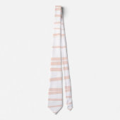 Cravate Lignes rose vif modernes Art Abstrait (Devant)
