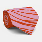 Cravate Lignes roses (Roulé)