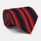 Cravate Lignes Rouge Foncé avec Noir (Roulé)