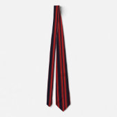Cravate Lignes Rouge Foncé avec Noir (Dos)