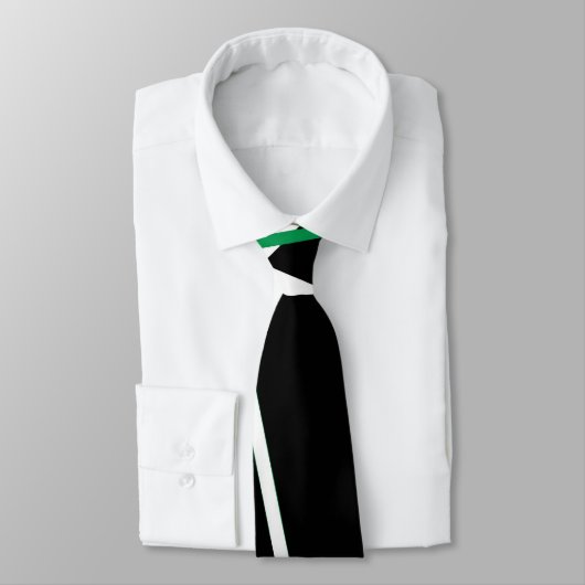 Cravate Lignes vertes et blanches abstraites sans couture (Attaché)