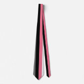 Cravate Lignes verticales Gris blanc rose Gris noir (Devant)