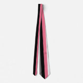 Cravate Lignes verticales Gris blanc rose Gris noir (Dos)