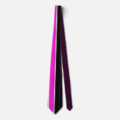 Cravate Lignes verticales Noir rose Amou Motif isométrique (Devant)