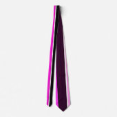 Cravate Lignes verticales Noir rose Amou Motif isométrique (Dos)